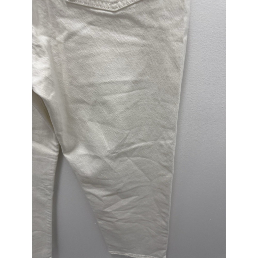 Levi's Ribcage Straight Ankle White Jeans Levis Size 30x29 NWT Flaw See Pics - Picture 10 of 13